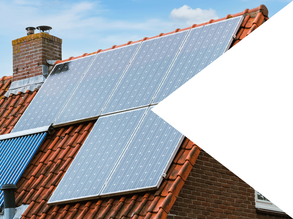 Dach mit Solaranlage